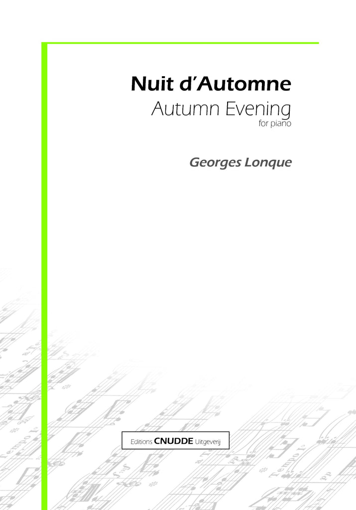Lonque, Georges - Nuit d'Automne for Piano - PN2264CN