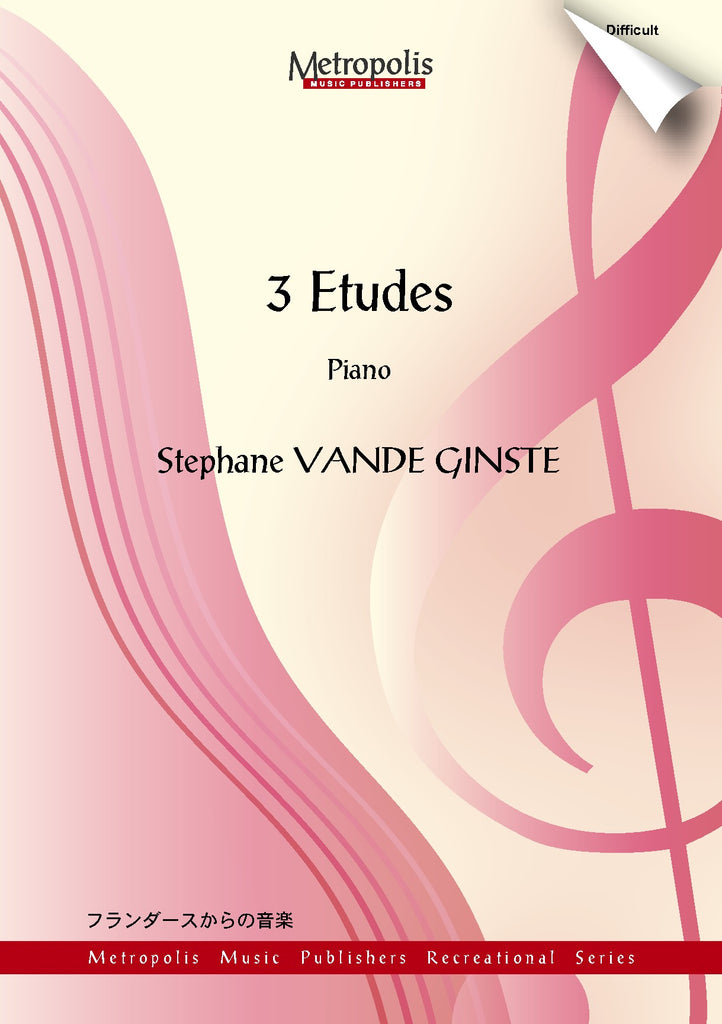 Vande Ginste - 3 Etudes for Piano - PN6411EM
