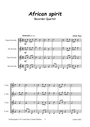 Nijs - African Spirit for Recorder Quartet - RC250802UMMP