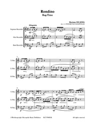 De Jong (arr. Steenhuyse-Vandevelde) - Rondino (Rag-time) for Recorder Trio - RCT7969EM