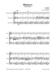 Bizet (arr. Steenhuyse-Vandevelde) - Habanera from Carmen for Recorder Trio - RCT8008EM