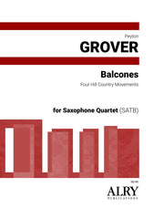 Grover - Balcones for Saxophone Quartet - SQ40