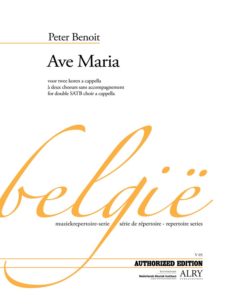 Benoit - Ave Maria, Op. 1 for Double SATB Choir - V05