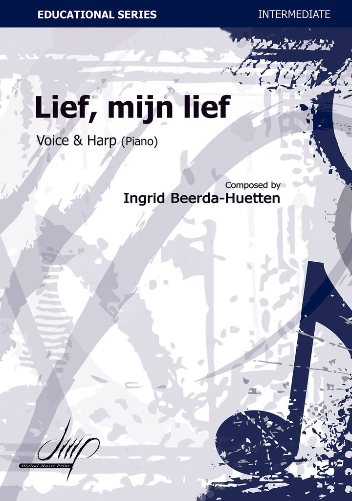Beerda-Huetten - Lief, mijn lief for Voice and Harp - V110191DMP