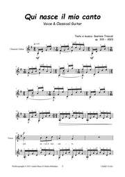 Troccoli - Qui nasce il mio canto for Voice and Guitar - V251001UMMP