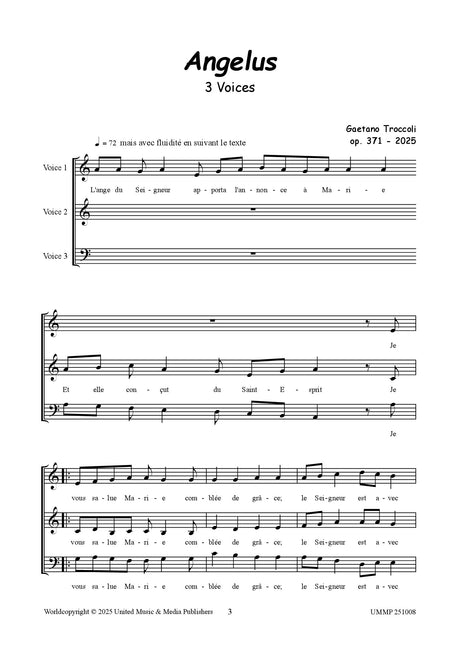 Troccoli - Angelus for SAB Choir - V251008UMMP