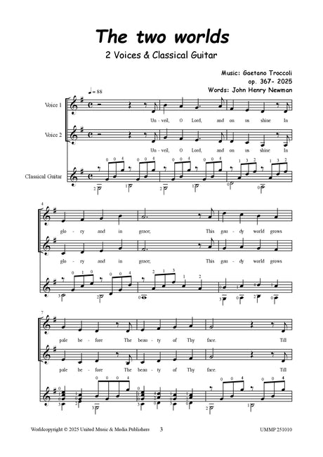 Troccoli - The Two Worlds for Two Voices and Guitar - V251010UMMP