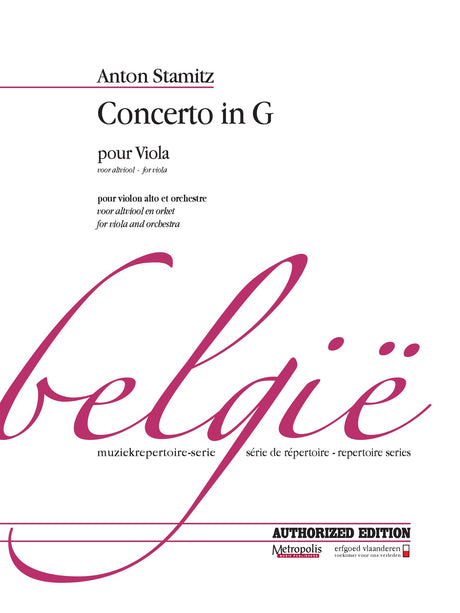 Stamitz - Concerto in G for Viola and Orchestra - VAOR4707AEM