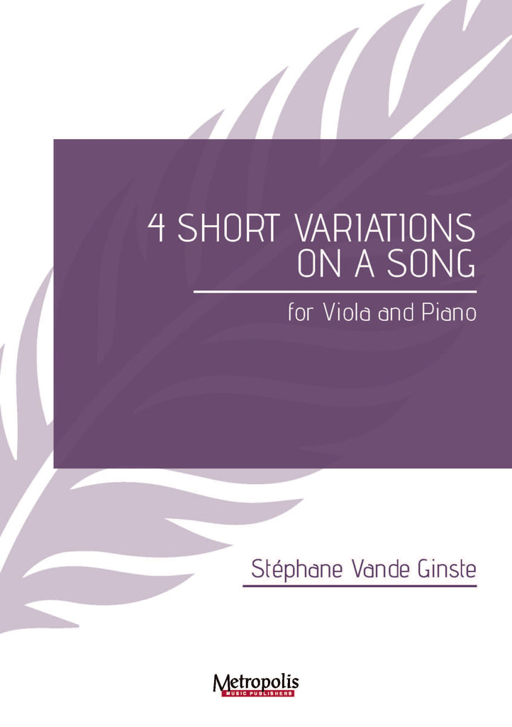 Vande Ginste - 4 Short Variations for Viola and Piano - VAP7975EM