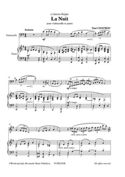 Chatrou - La Nuit for Cello and Piano - VCP8035EM