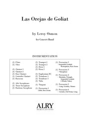 Osmon - Las Orejas de Goliat for Concert Band - WE121