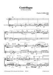 Camilleri - Centrifugue for Flute and Clarinet - CM6033EM