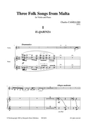 Camilleri - 3 Folk-Songs from Malta - VLP6034EM