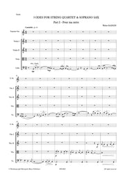 Baeken - 3 Odes for Soprano Saxophone and String Quartet - CM6603EM