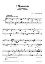 Vande Ginste - 3 Movements for Piano - PN6623EM