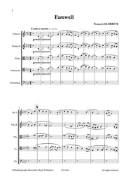 Glorieux - Farewell (Full Score and Parts) - OR6640EM