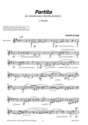 de Regt - Partita (Bass Clarinet Solo) - BC107018DMP