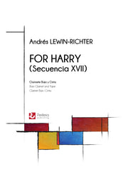 Lewin-Richter - For Harry (Secuencia XVII) for Bass Clarinet and Tape - BC3393PM