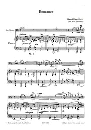 Elgar (arr. Johnston) - Romance, Op. 62 (Bass Clarinet and Piano) - BCP7145EM