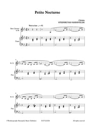 Steenhuyse-Vandevelde - Petite Nocturne for Bass Clarinet and Piano - BCP7222EM