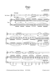 Faure (arr. Johnston) - Elegie (Bass Clarinet and Piano) - BCP7289EM