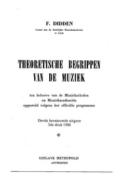 Didden - Theoretische Begrippen van de Muziek - BOOK35EM