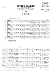 Celis - Cinque Canzoni (Brass Quintet) - BR9914DMP