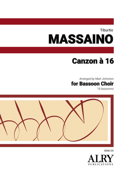 Massaino (arr. Johnston) - Canzon a 16 for 16 Bassoons - BSNC05