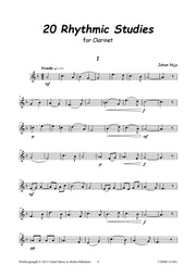Nijs - 20 Rhythmic Studies for Clarinet - C211002UMMP