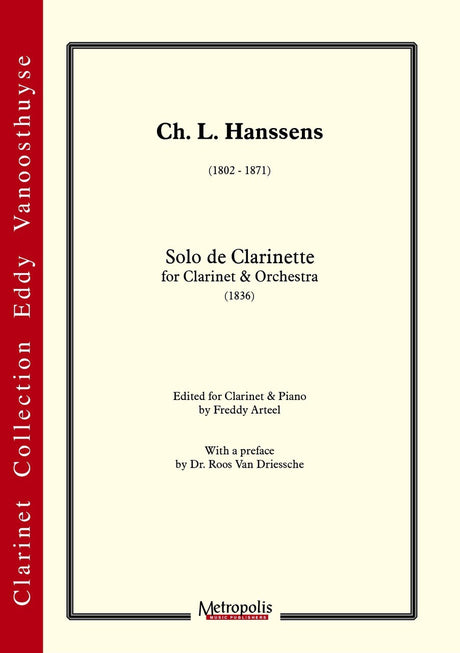 Hanssens - Solo pour Clarinette - CP6348EM