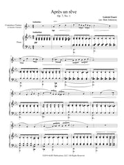 Faure - Apres une reve for Contra Clarinet and Piano - CBCP03