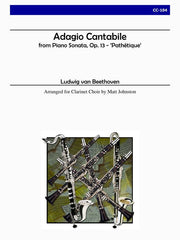 Beethoven (arr. Johnston) - Adagio Cantabile from 'Sonata Pathetique' for Clarinet Choir - CC104