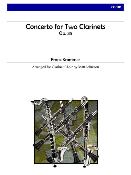 Krommer (arr. Johnston) - Concerto for Two Clarinets, Op. 35 for Clarinet Choir - CC181