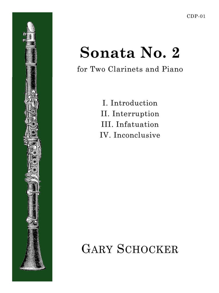 Schocker - Sonata No. 2 for Two Clarinets and Piano - CDP01