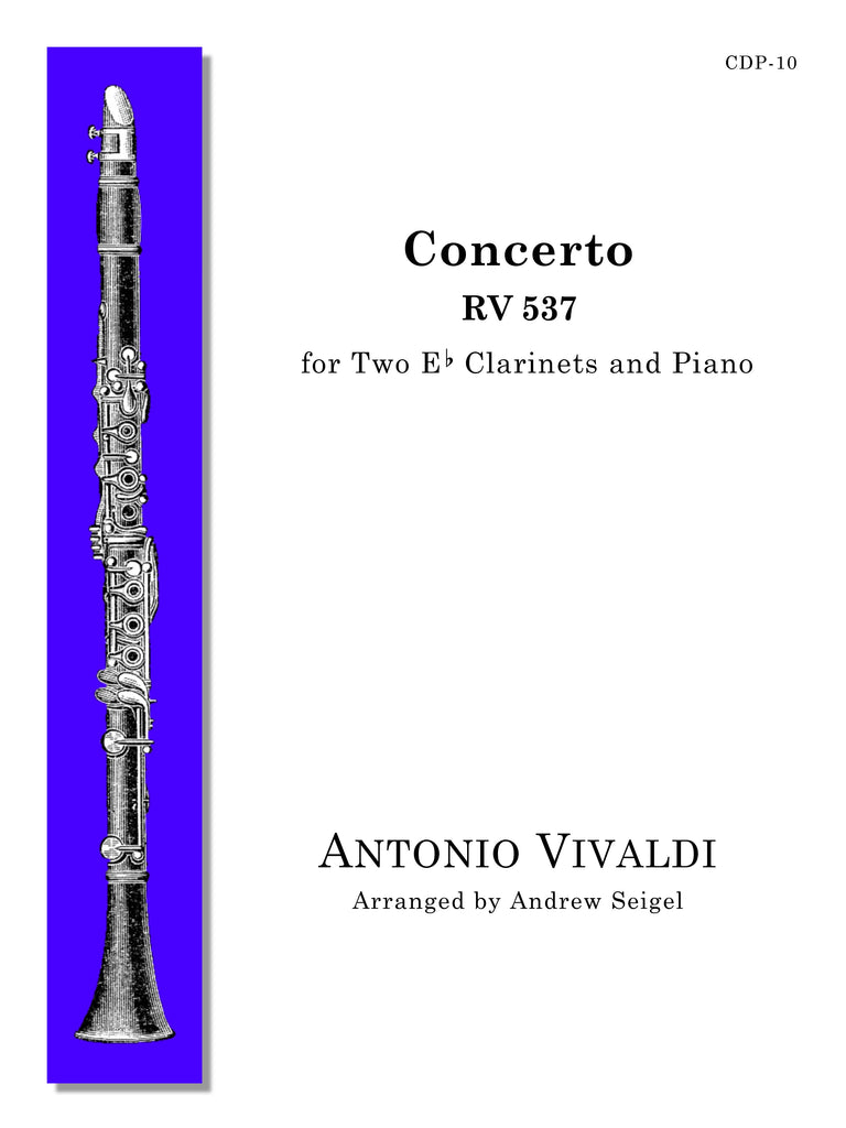 Vivaldi (arr. Seigel) - Concerto for Two E-flat Clarinets and Piano - CDP10