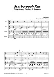Hanssen - Scarborough Fair for Flute, Oboe, Clarinet and Bassoon - CM10624DMP