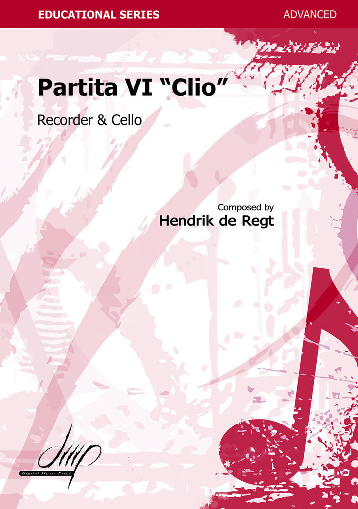 de Regt - Clio for Recorder and Cello - CM108158DMP