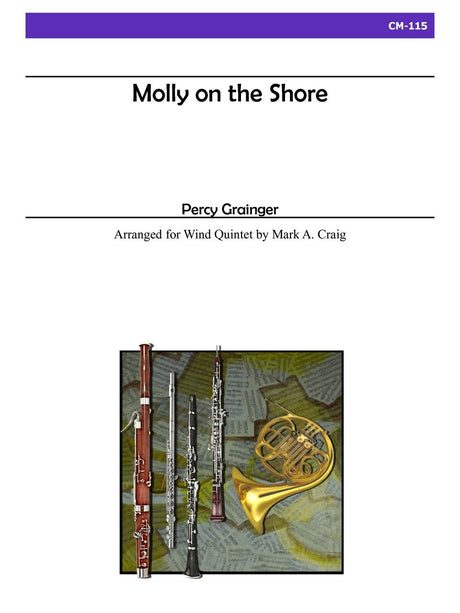 Grainger (arr. Craig) - Molly on the Shore for Wind Quintet - CM115