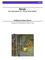 Mozart (arr. Craig) - Rondo from Gran Partita for Wind Quintet - CM116
