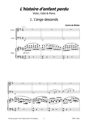 de Winter - L'histoire d'enfant perdu for Violin, Cello and Piano - CM119085DMP