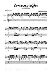 Troccoli - Canto Nostalgico for Violin and Guitar - CM151207UMMP