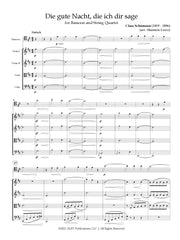 Schumann (arr. Lowe) - "Die gute Nacht, die ich dir sage" for Bassoon and String Quartet - CM215