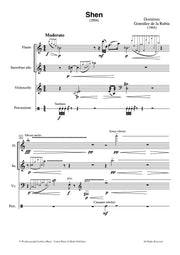 Gonzalez de la Rubia - Shen for Flute, Alto Saxophone, Cello and Percussion - CM3023PM