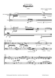Van der Linden - Rigaudon for Alto Saxophone and Tuba - CM3303PM