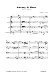 Farina - Cumbres de Abona for String Quartet - CM3476PM
