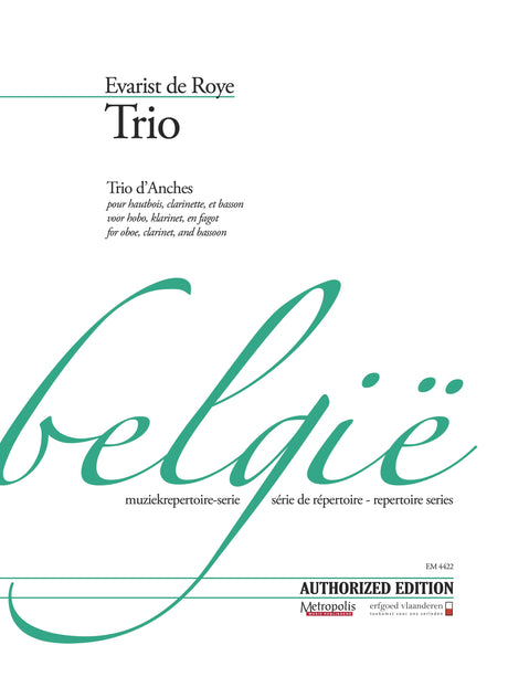 de Roye - Trio for Oboe, Clarinet and Bassoon - CM4422EM