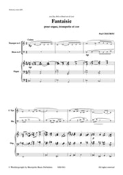 Chatrou - Fantaisie for Trumpet, French Horn and Organ - CM6561EM