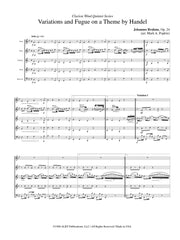 Brahms (arr. Popkin) - Variations and Fugue on a Theme of Handel, Op. 24 for Wind Quintet - CM11