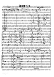 Cabus - Inventies for Clarinet Quartet and String Orchestra - CQ0999EJM
