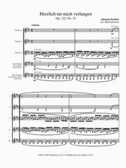 Brahms (arr. Johnston) - Herzlich tut mich verlangen for Clarinet Quintet - CQ107